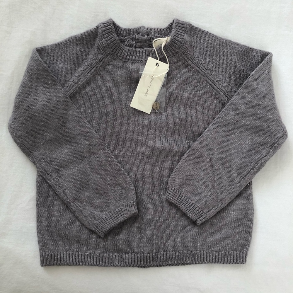 Quincy Mae Heathered Knit Sweater - Lagoon - Size 4-5Y